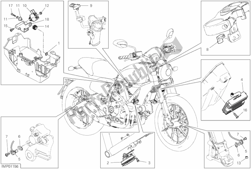 All parts for the 13d - Electrical Devices of the Ducati Scrambler Full Throttle USA 803 2019
